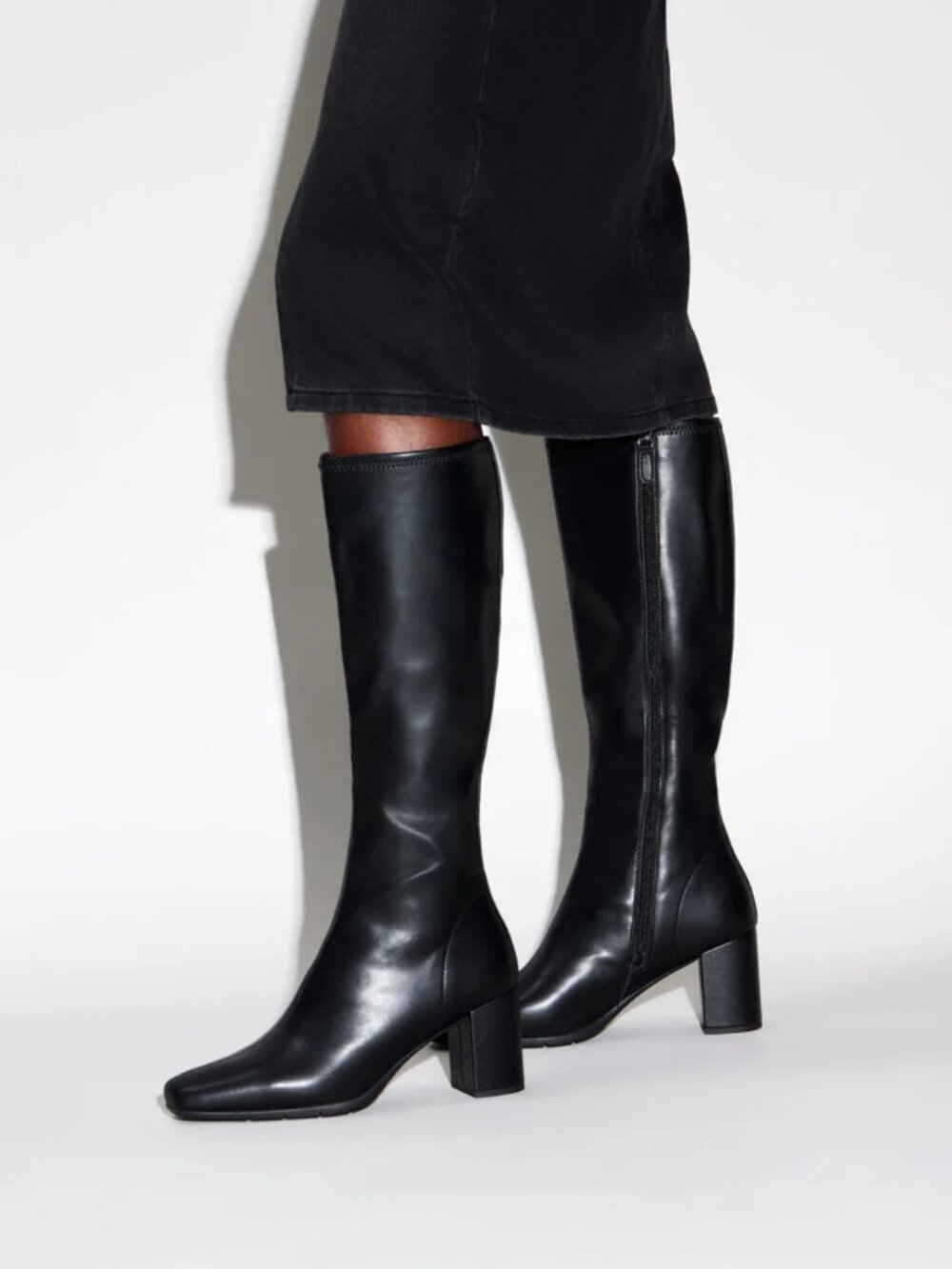 AEROSOLES Micah Heeled Tall Knee High Stretch Boots Black Women's - Size 7M